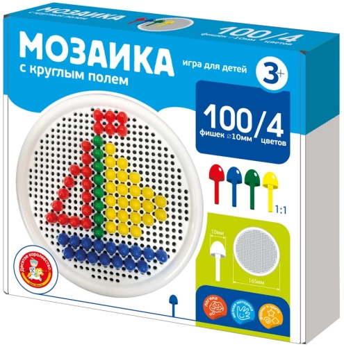 Dziecięca mozaika z okrągłym polem (100 elementów)
