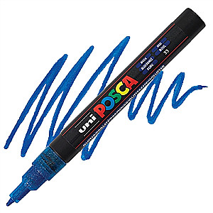 Markeri UNI Posca PC-3ML, sinine sädelusega (33)
