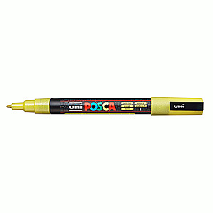Marķieris UNI Posca PC-3ML, zils ar spīdumiem (2)
