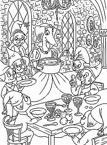 Märchenhafte Dachshunde. Kolorieren Sie 21 Illustration, inspiriert von bekannten Märchen