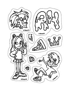 Stickerbook. Wład A4. Pomaluj, wytnij, naklej