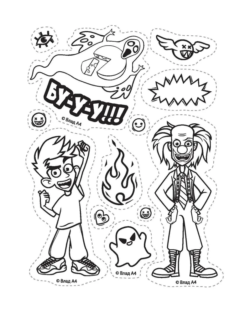 Stickerbook. Wład A4. Pomaluj, wytnij, naklej