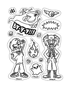 Stickerbook. Wład A4. Pomaluj, wytnij, naklej