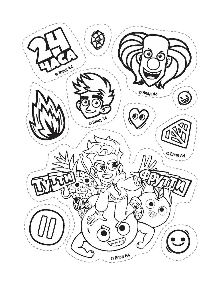 Stickerbook. Wład A4. Pomaluj, wytnij, naklej