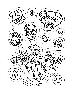 Stickerbook. Wład A4. Pomaluj, wytnij, naklej
