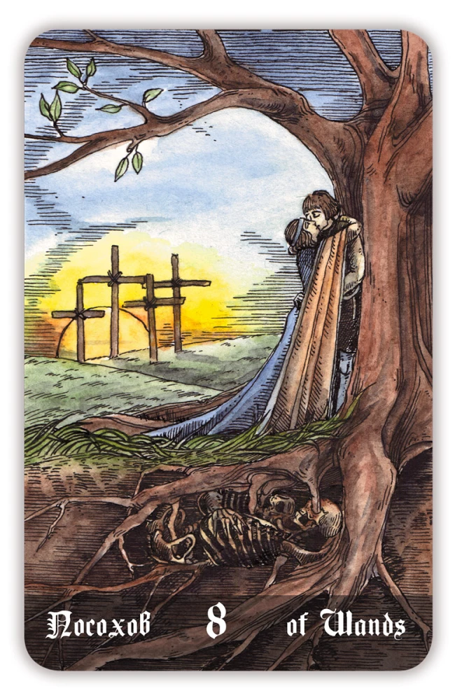 Karty wróżebne - Cmentarne Tarot. Necropolis Tarot z instrukcją (78 kart)
