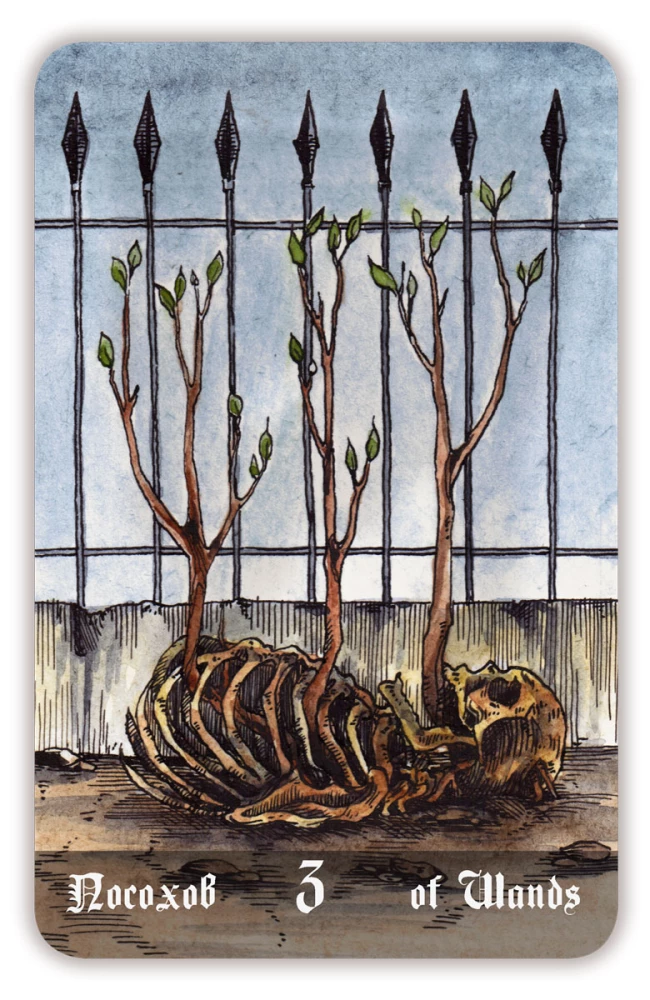 Karty wróżebne - Cmentarne Tarot. Necropolis Tarot z instrukcją (78 kart)