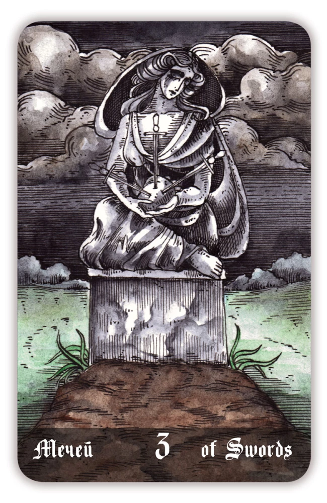 Karty wróżebne - Cmentarne Tarot. Necropolis Tarot z instrukcją (78 kart)