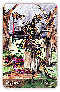 Karty wróżebne - Cmentarne Tarot. Necropolis Tarot z instrukcją (78 kart)
