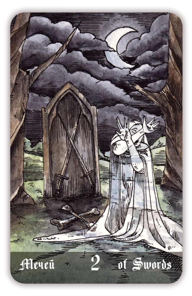 Karty wróżebne - Cmentarne Tarot. Necropolis Tarot z instrukcją (78 kart)