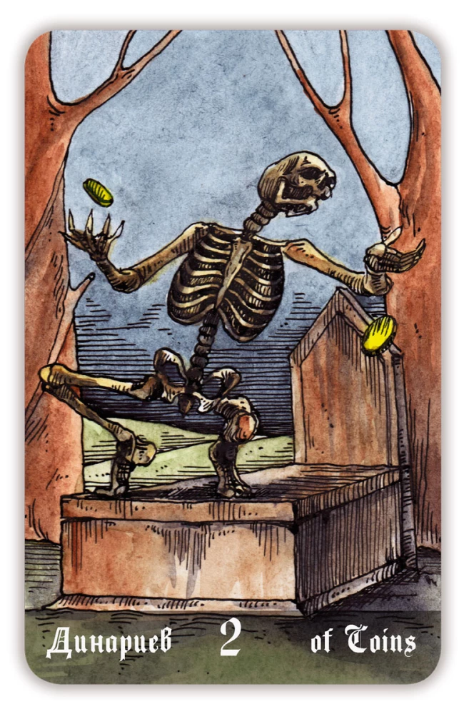 Karty wróżebne - Cmentarne Tarot. Necropolis Tarot z instrukcją (78 kart)