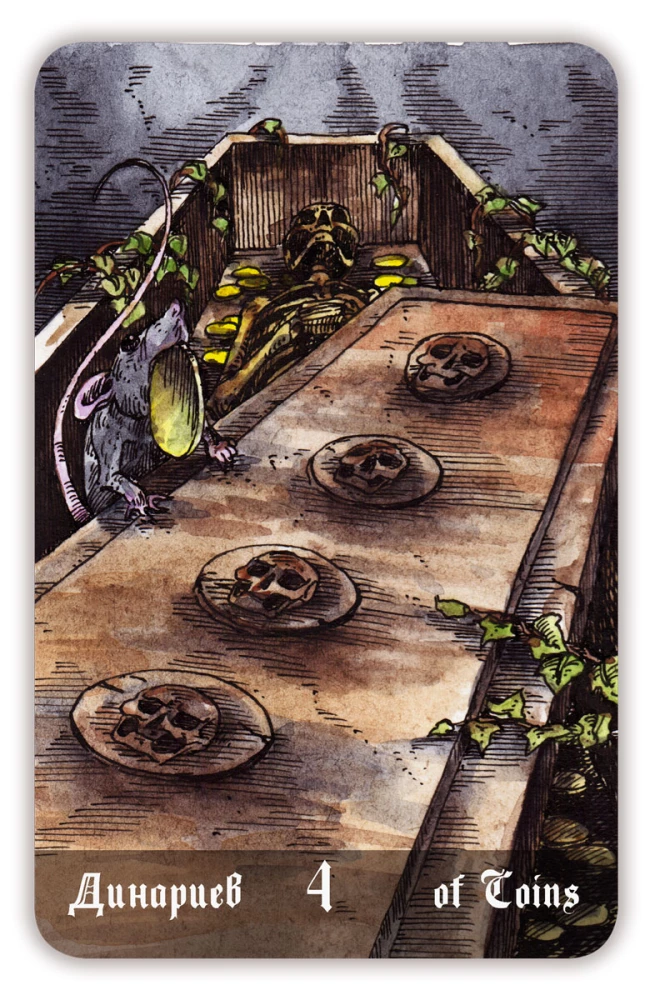 Karty wróżebne - Cmentarne Tarot. Necropolis Tarot z instrukcją (78 kart)