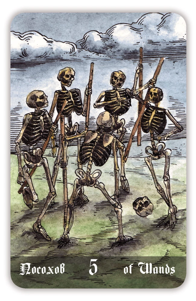 Karty wróżebne - Cmentarne Tarot. Necropolis Tarot z instrukcją (78 kart)