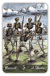 Karty wróżebne - Cmentarne Tarot. Necropolis Tarot z instrukcją (78 kart)