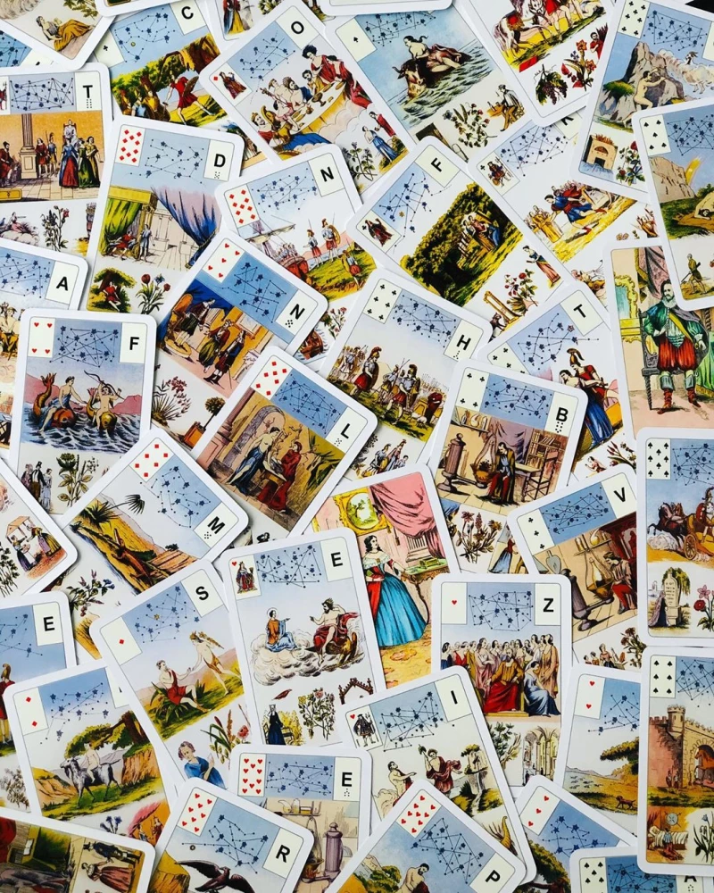 Karty wróżebne - wróżba Lenormand. Wielka talia astromitologiczna (54 karty z instrukcją)