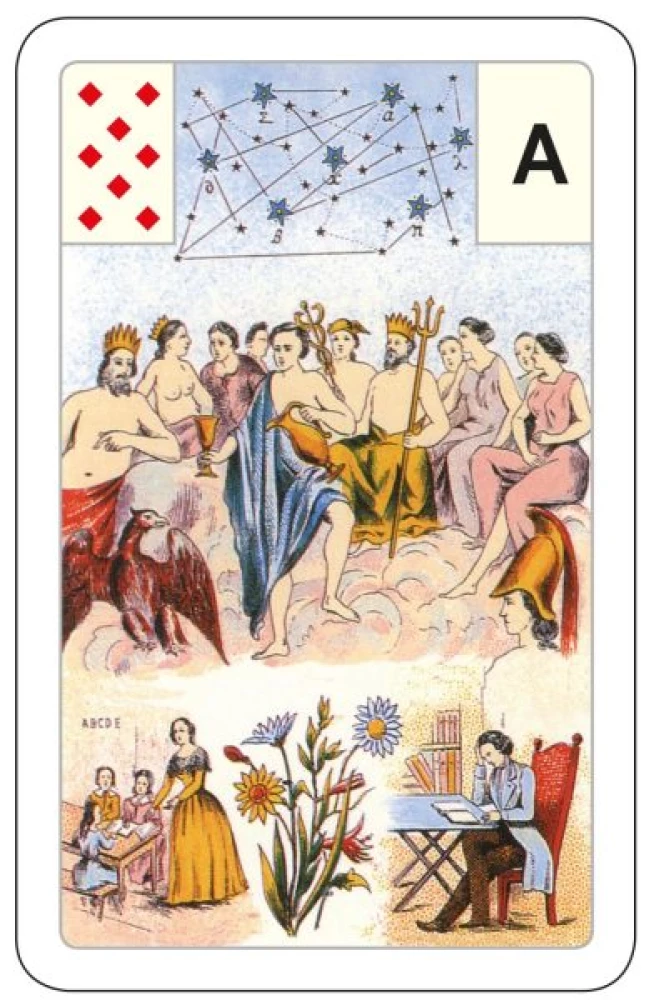 Karty wróżebne - wróżba Lenormand. Wielka talia astromitologiczna (54 karty z instrukcją)