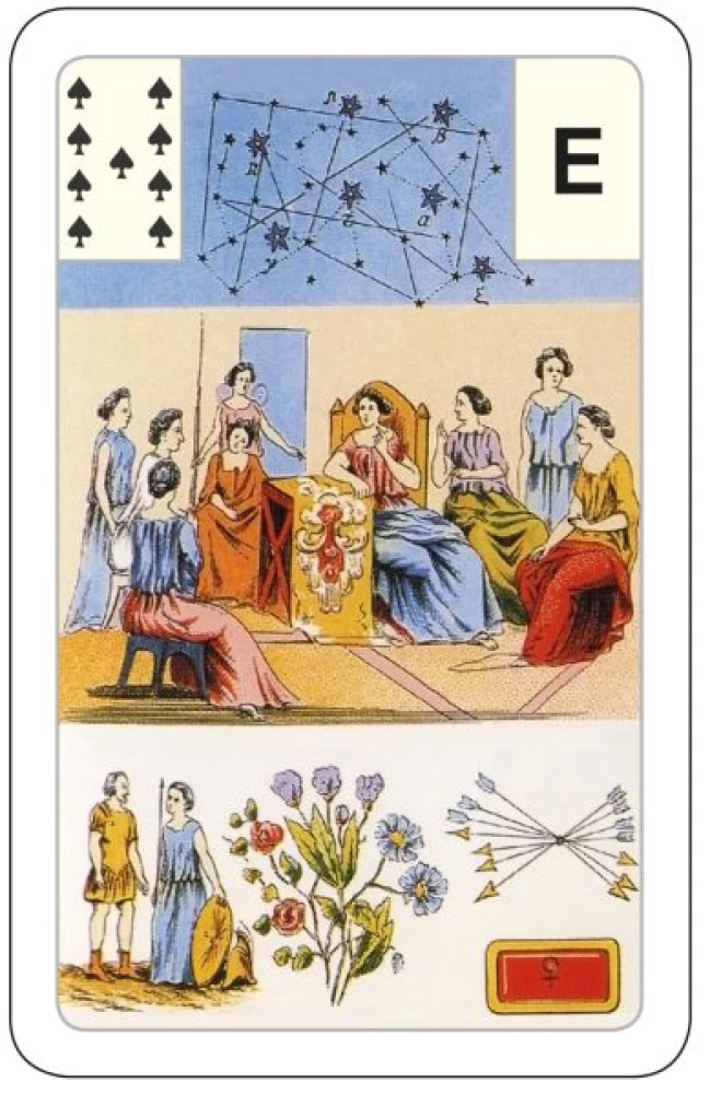 Karty wróżebne - wróżba Lenormand. Wielka talia astromitologiczna (54 karty z instrukcją)