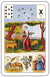 Karty wróżebne - wróżba Lenormand. Wielka talia astromitologiczna (54 karty z instrukcją)