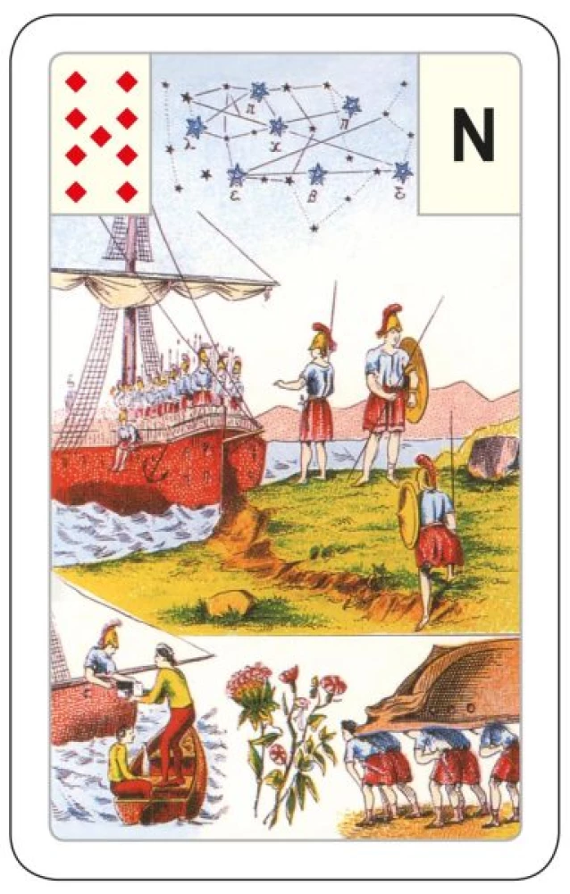 Karty wróżebne - wróżba Lenormand. Wielka talia astromitologiczna (54 karty z instrukcją)
