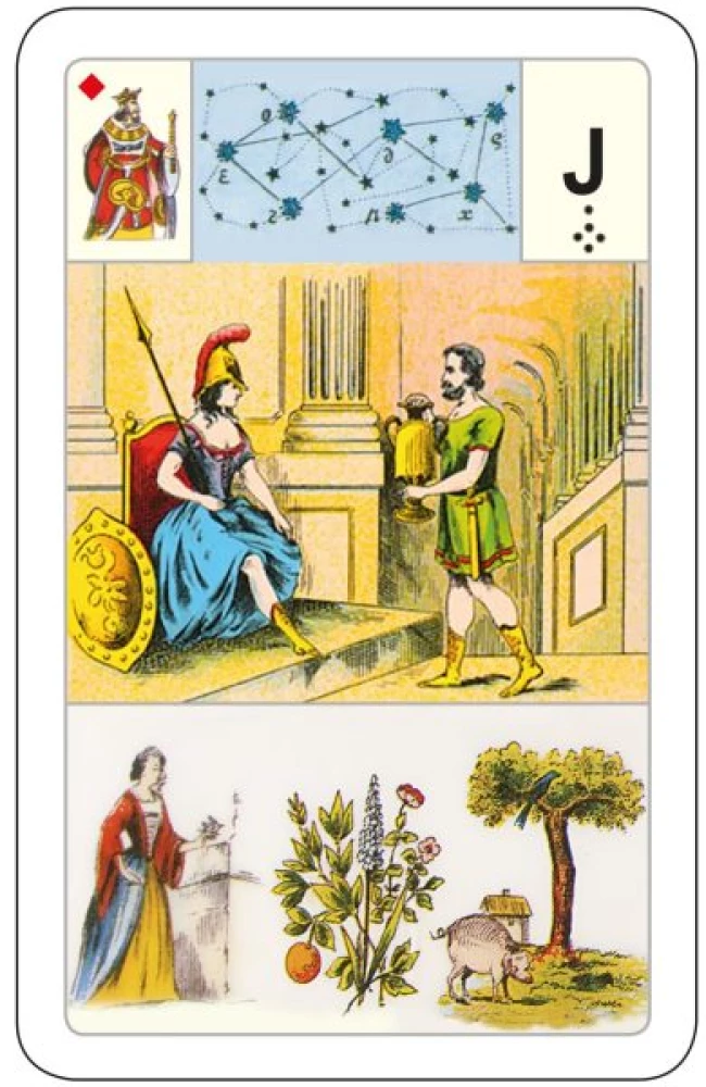 Karty wróżebne - wróżba Lenormand. Wielka talia astromitologiczna (54 karty z instrukcją)