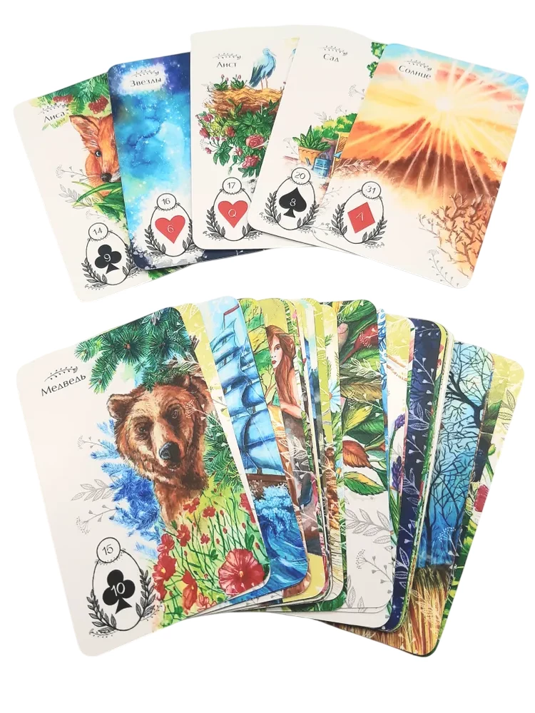 Wróżba Lenormand Kwiaty i Zioła z instrukcją do wróżenia i przewidywania