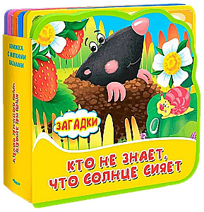 Buch mit weichen Puzzles. Rätsel. Wer weiß nicht, dass die Sonne scheint