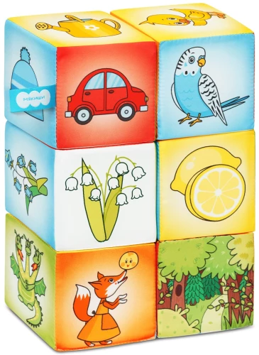 Cubes - Soft Toys. Alphabet of Colors