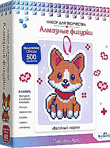 Алмазная фигурка с магнитом - Весёлый корги