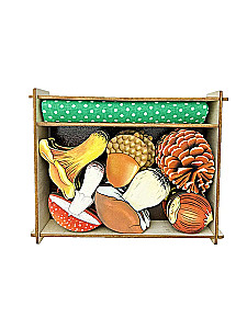Zählmaterial in einem Beutel - Geschenke des Waldes