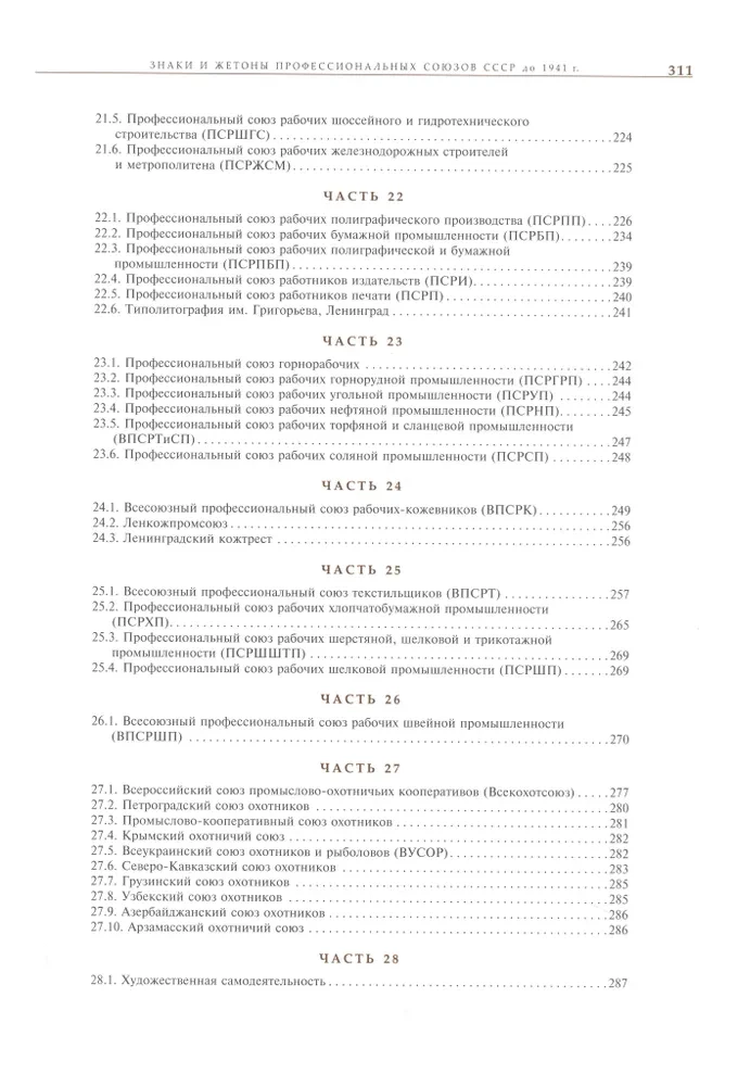 Abzeichen und Tokens der Gewerkschaften bis 1941