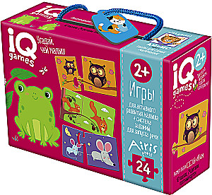 IQ-Spiele für die Kleinsten. Paare. Rate, wessen Kind 2+. Sprachförderung