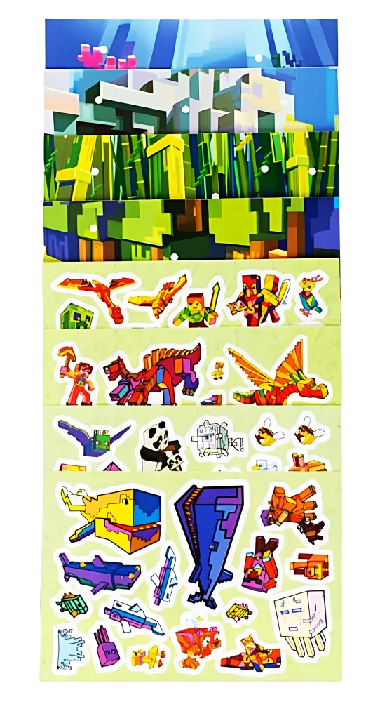 Entwicklungsspielzeug - Klettverschluss. Im Stil von Minecraft. Ferne Reise