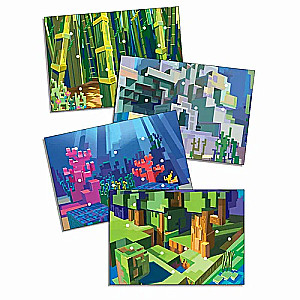 Entwicklungsspielzeug - Klettverschluss. Im Stil von Minecraft. Ferne Reise