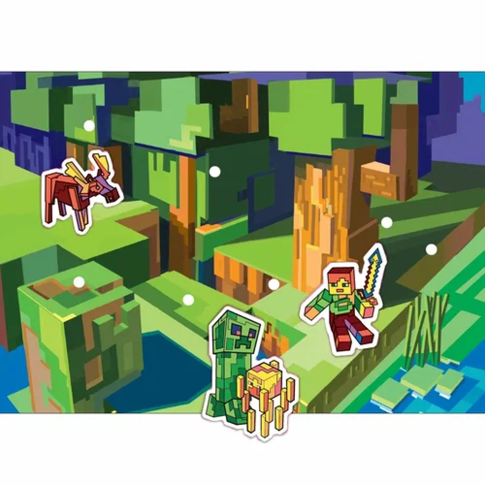 Entwicklungsspielzeug - Klettverschluss. Im Stil von Minecraft. Ferne Reise
