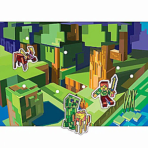 Entwicklungsspielzeug - Klettverschluss. Im Stil von Minecraft. Ferne Reise
