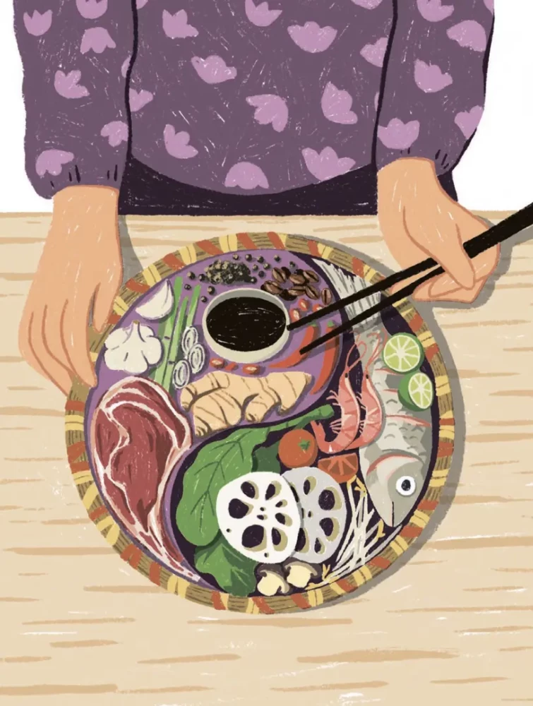 Wietnamska kuchnia w ilustracjach