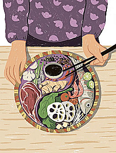 Wietnamska kuchnia w ilustracjach