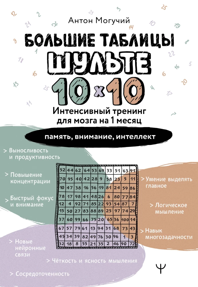 Suured Schulte tabelid 10x10. Intensiivne treening aju jaoks 1 kuu vältel. Erinevused: mälu, tähelepanu, intelligentsus