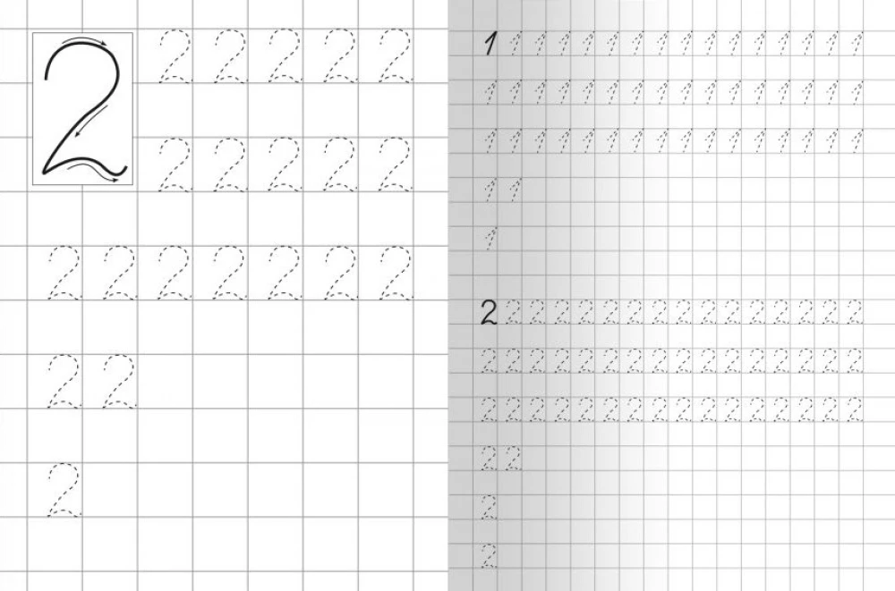 Für den Kindergarten. Übungsheft mit Schreibübungen. Zahlen