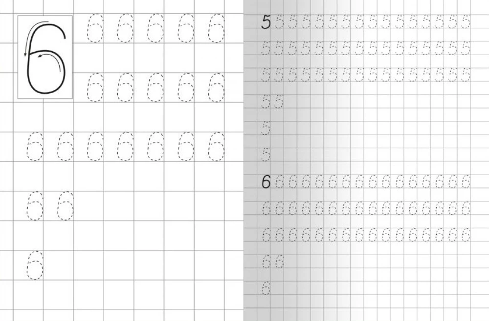 Für den Kindergarten. Übungsheft mit Schreibübungen. Zahlen
