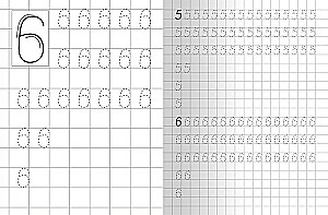 Für den Kindergarten. Übungsheft mit Schreibübungen. Zahlen