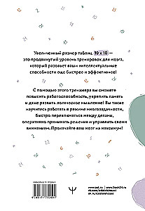 Suured Schulte tabelid 10x10. Intensiivne treening aju jaoks 1 kuu vältel. Erinevused: mälu, tähelepanu, intelligentsus