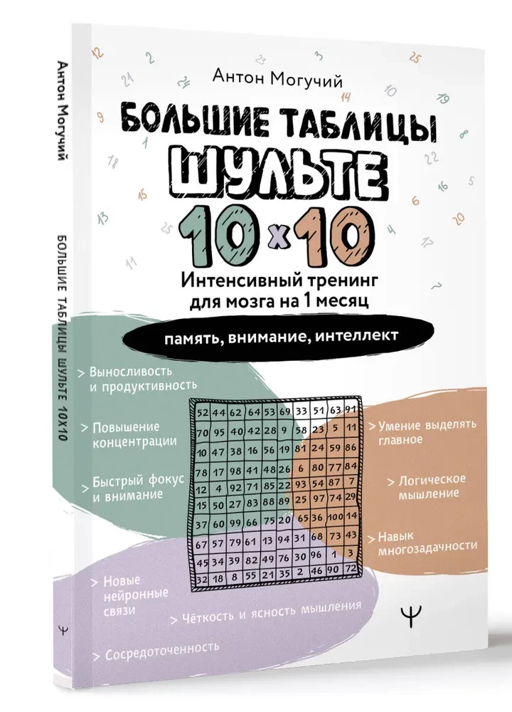 Suured Schulte tabelid 10x10. Intensiivne treening aju jaoks 1 kuu vältel. Erinevused: mälu, tähelepanu, intelligentsus
