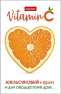 Блокнот в клетку, 48 листов - Vitamin C, в ассортименте