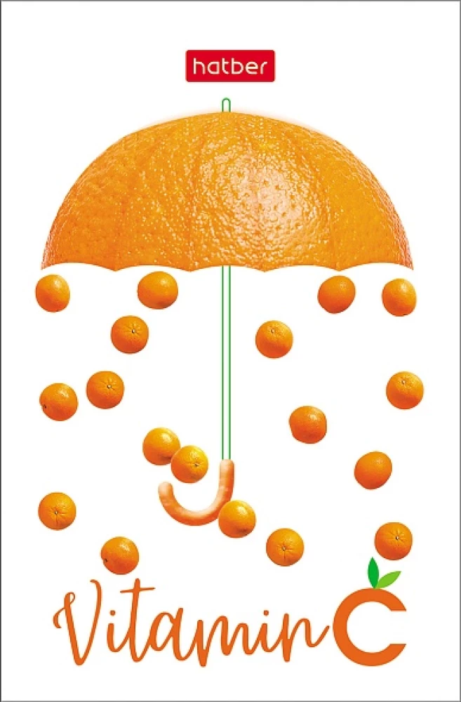 Блокнот в клетку, 48 листов - Vitamin C, в ассортименте