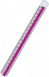 Metal Ruler, 20 cm, assorted