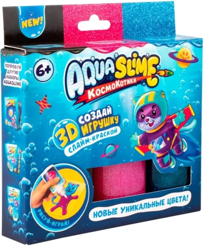 Värvilise geeli Aqua Slime figuuride loomise komplekt, roosa-sinine