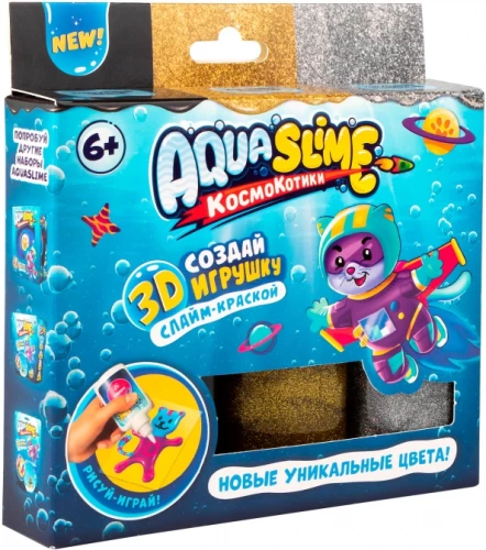 Aqua Slime värvilise geeli kuju valmistamise komplekt, kuldne-hõbedane