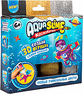 Aqua Slime värvilise geeli kuju valmistamise komplekt, kuldne-hõbedane