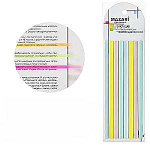 Set of sticky highlighter tabs 140x5 mm, 8 pads of 20 sheets, pastel colors